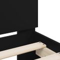 vidaXL Posteľný rám s čelom a LED svetlami čierny 75x190 cm