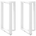 vidaXL Nohy barového stola v tvare T, 2 ks, biele, 60x35x(90-91) cm, oceľové