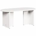 vidaXL Konferenčný stolík Biela 80 x 39,5 x 35 cm Borovicový masív