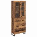 vidaXL Highboard 2 ks Staré drevo 69,5 x 34 x 180 cm Kompozitné drevo