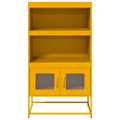 vidaXL Highboard horčicová žltá 68x39x123 cm Oceľ