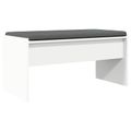 vidaXL Predsieňová lavica s vankúšom Biela 80 x 38 x 46 cm