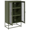 vidaXL Highboard Olive Green 68x39x123 cm Oceľ