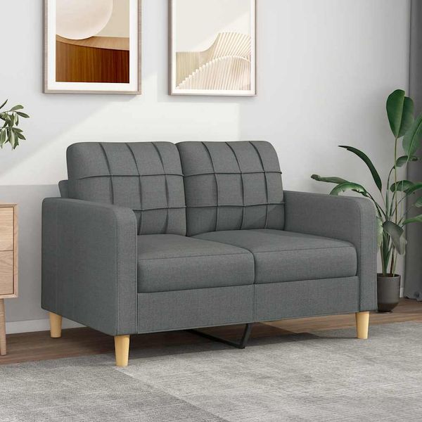 vidaXL 2-miestna pohovka tmavosivá 120 cm látka