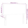 vidaXL Čelo postele s LED tmavozelené 90x5x78/88 cm zamat