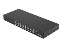 1U (SV1631DUSBUK) - Prepínač KVM - 16 x KVM port(y) - 1 miestny používateľ - desktop - pre P/N: RK2537BKM, RK3236BKF, RK4236BKB, RK4242BK24, RK4242BK30, RKCONS1701, RKCONS17HD