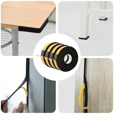 vidaXL Samolepiaca penová páska 4 pcs Čierna 40mm x 5m CR Pena