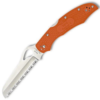 Byrd BY17SOR2 Cara Cara 2 Rescue záchranársky vreckový nôž 10 cm, Satin, oranžová, FRN
