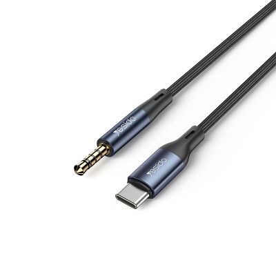 Kábel YESIDO AUDIO YAU42 TYPE-C/3,5 AUX MALE 1M ČIERNY