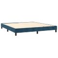 vidaXL Posteľný rám boxsping s matracom tmavomodrý 180x200 cm zamat