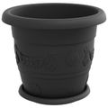 vidaXL Kvetináče 6 ks Čierna Ø 30 x 25 cm Plast