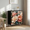 vidaXL Servírovacia skriňa BORNE Čierny dub 69 x 33 x 76 cm