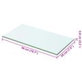 vidaXL Poličky 2 ks panel z priehľadného skla 50x20 cm