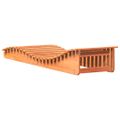 vidaXL Lehátka 2 ks voskovohnedé 205x60x31,5 cm masívna borovica