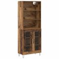 vidaXL Highboard 2 ks Staré drevo 69,5 x 34 x 180 cm