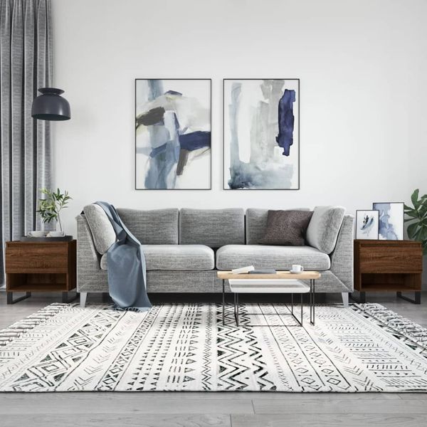 vidaXL Konferenčné stolíky 2 ks hnedý dub 50x46x50 cm kompozitné drevo