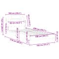 vidaXL Rám postele Viana bez matraca kapučínový 100x200 cm umelá koža