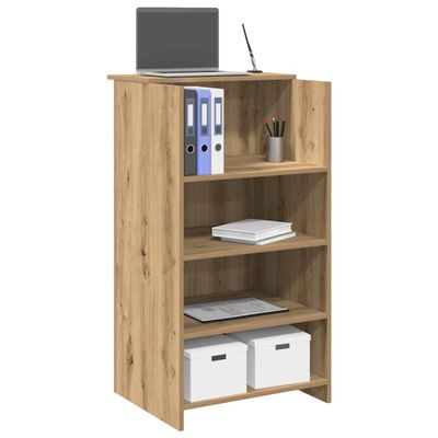 vidaXL Recepčný stôl dub artisan 55x50x103,5 cm kompozitné drevo