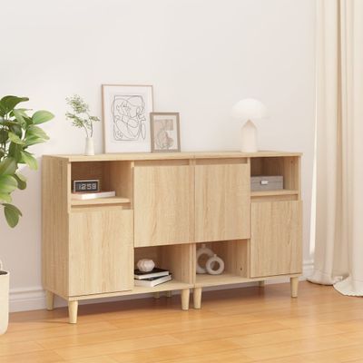 vidaXL Komody 2 ks dub sonoma 60x35x70 cm kompozitné drevo