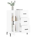vidaXL Komoda lesklá biela 69,5x34x90 cm spracované drevo