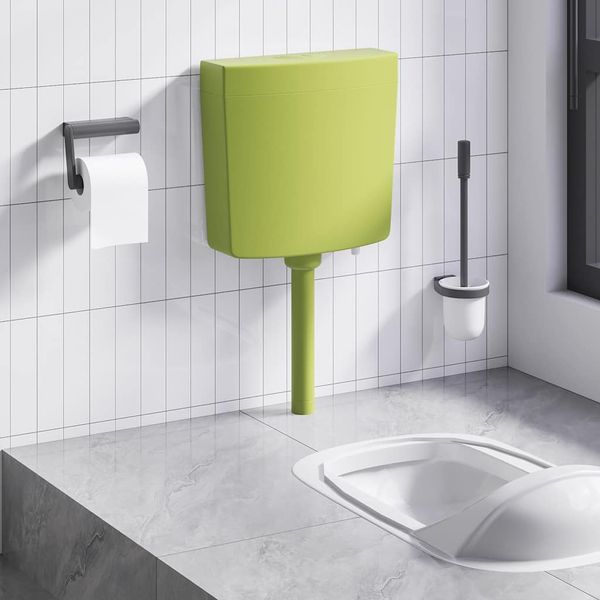 vidaXL WC nádržka so spodným prívodom vody 3/6 l, olivovo zelená