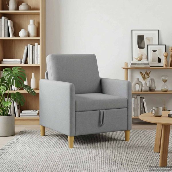 vidaXL Sofa s úložným priestorom Svetlosivá 72 x 78 x 87 cm Polyester