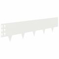 vidaXL Obrubník trávnika 20 ks 100 x 25 cm Oceľ Biela
