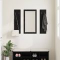 vidaXL Vešiak na stenu Nástenná montáž Čierny dub 96 x 1,5 x 90 cm