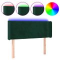 vidaXL Čelo postele s LED tmavozelené 103x16x78/88 cm zamat