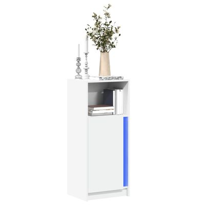 vidaXL Komoda s LED biela 42,5x34x100 cm kompozitné drevo