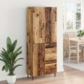 vidaXL Highboard 2 ks Staré drevo 69,5 x 34 x 180 cm Kompozitné drevo