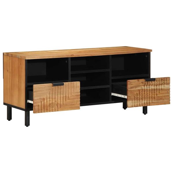 vidaXL TV skrinka Hnedá 100 x 33,5 x 46 cm Masívne mango drevo