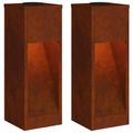 vidaXL Solárna LED chodníková lampa 2 ks Teplá biela 18 x 18 x 50 cm