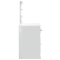 vidaXL Toaletný stolík s LED svetlami vysoký lesk biely 90x42x132,5 cm