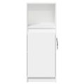 vidaXL Komoda s LED biela 38x34x100 cm kompozitné drevo