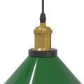 VidaXL Závesná lampa výškovo nastaviteľná E27 lesk zelená Ø 22 cm kov