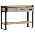 vidaXL Konzolový stolík 110x30x76 cm masívne hrubé mangovníkové drevo