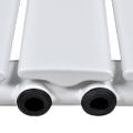 vidaXL Lamelový radiátor, biely 465 mmx900 mm