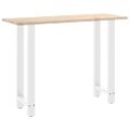 vidaXL Nohy barového stola, biele, 2 ks, 40 x (100-101) cm, oceľové