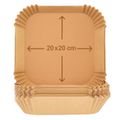 TESLA AirCook QB2058 - papierová forma pre horúcovzdušnú fritézu 20 x 20 cm (100 ks)