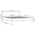 vidaXL Posteľný rám dub sonoma 200x200 cm kompozitné drevo a kov