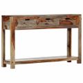 vidaXL Konzolový stolík s 3 zásuvkami 120x30x75 cm akáciaový masív