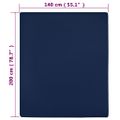 vidaXL Priliehavé prestieradlo Jersey námorn. modré 140x200 cm bavlna