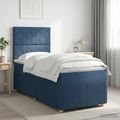 vidaXL Posteľ boxspring s matracom Modrá 100 x 200 cm Látka