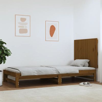 vidaXL Nástenné čelo postele medovohnedé 82,5x3x60 cm masívna borovica