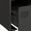 vidaXL Komoda čierna 68x39x73,5 cm oceľ valcovaná za studena