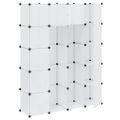 vidaXL Modulárna skrinka so 14 priečinkami, biela 37x146x180,5 cm