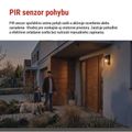 PIR senzor (pohybové čidlo) IP65 1200W, čierna