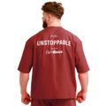 Tričko Oversized Unstoppable Red - GymBeam, veľkosť L, veľkosť oblečenia L