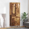 vidaXL Highboard 2 ks Staré drevo 69,5 x 34 x 180 cm Kompozitné drevo